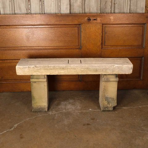 #55830 Architectural 3 Piece Sandstone Garden Bench image 2