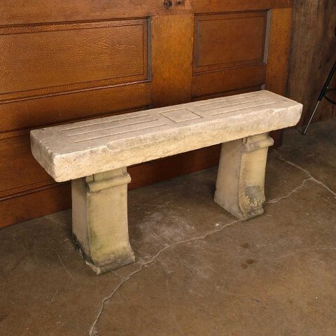 Architectural 3 Piece Sandstone Garden Bench