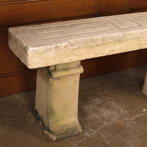 #55830 Architectural 3 Piece Sandstone Garden Bench image 3
