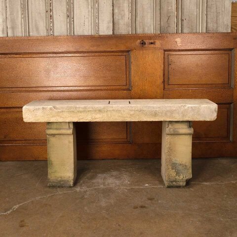 #55830 Architectural 3 Piece Sandstone Garden Bench image 7