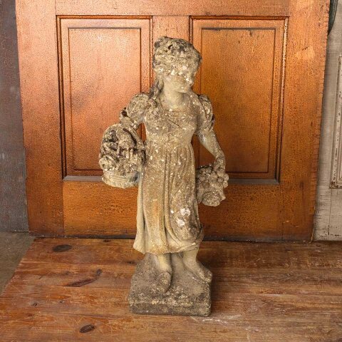 14x30 Antique Cast Concrete Garden Statue