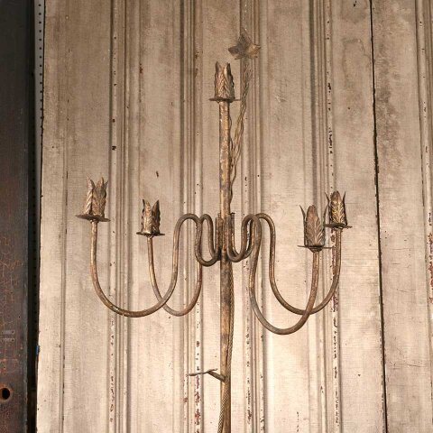 #55836 Vintage Metal Candelabra Candle Tree Stand image 2