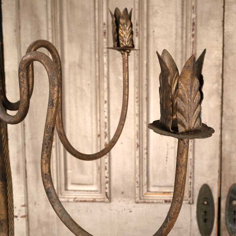 #55836 Vintage Metal Candelabra Candle Tree Stand image 7