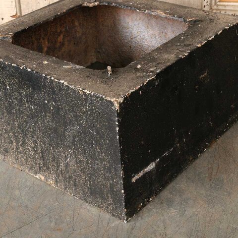 #55838 Antique Cast Iron Garden Urn Pedestal Base image 6