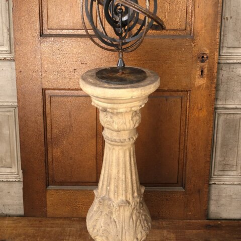 #55839 Metal Garden Armillary on Ornate Pedestal image 5