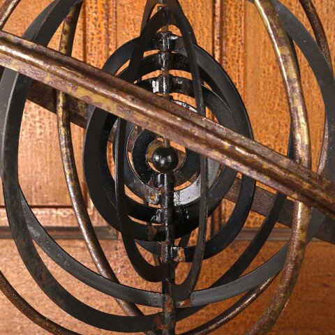 #55839 Metal Garden Armillary on Ornate Pedestal image 7