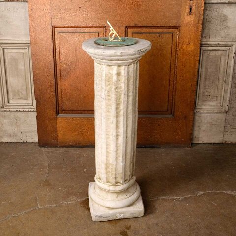 Sundial & Stone Pedestal Garden Ornament