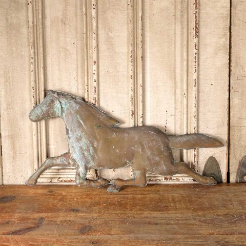 28x15 Copper Weathervane Horse Ornament