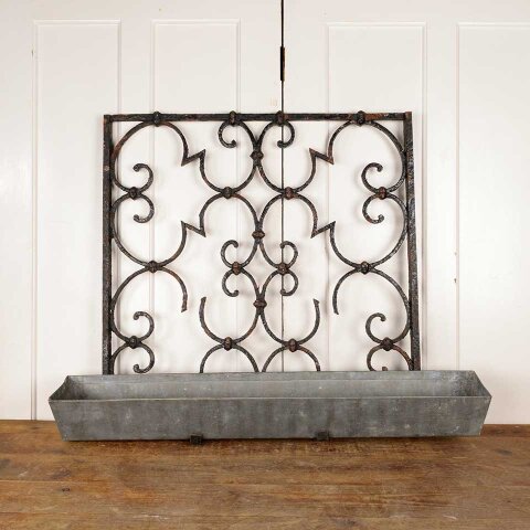 Repurposed Wrought Iron Panel Wall Planter