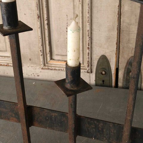 #55856 29x23 Repurposed Stone & Iron Candle Holder image 3