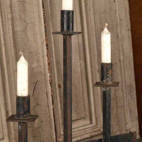 #55856 29x23 Repurposed Stone & Iron Candle Holder image 6