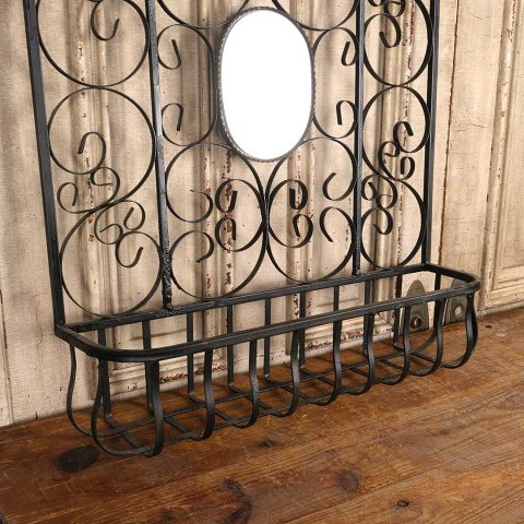 #55858 28x37 Wrought Iron Wall Planter with Mirror image 4