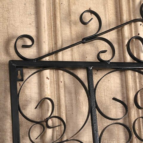 #55858 28x37 Wrought Iron Wall Planter with Mirror image 5