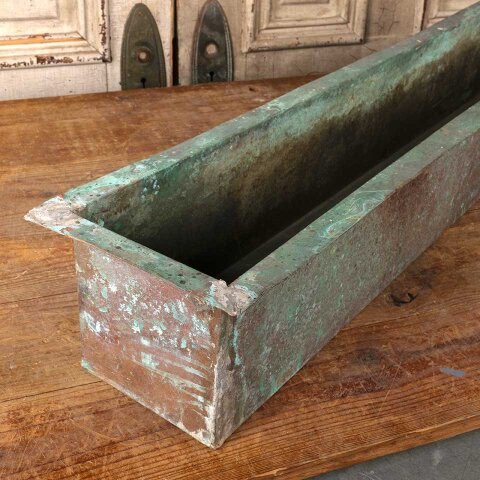 #55859 Vintage Rectangular Copper Planter Box image 5