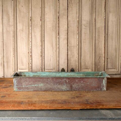 #55859 Vintage Rectangular Copper Planter Box image 6