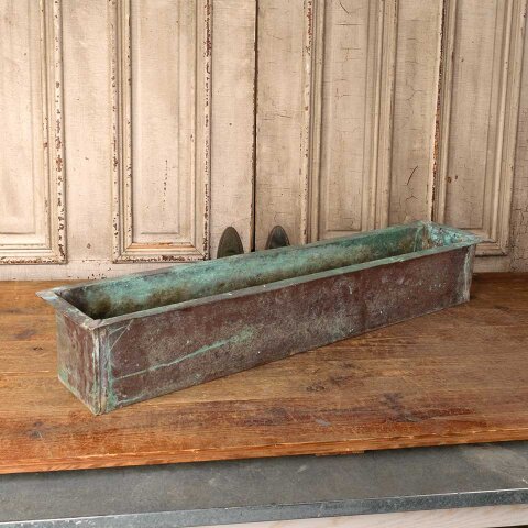#55859 Vintage Rectangular Copper Planter Box image 7