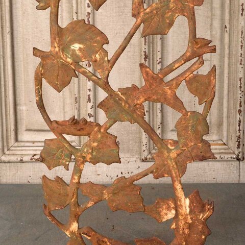 #55866 12x28 Rusty Wrought Iron Wall Planter Holder image 3
