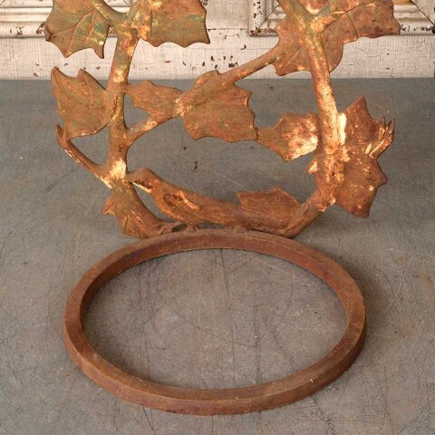 #55866 12x28 Rusty Wrought Iron Wall Planter Holder image 4
