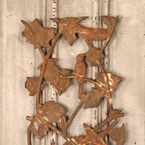 #55867 12x28 Rusty Wrought Iron Wall Planter Holder image 3