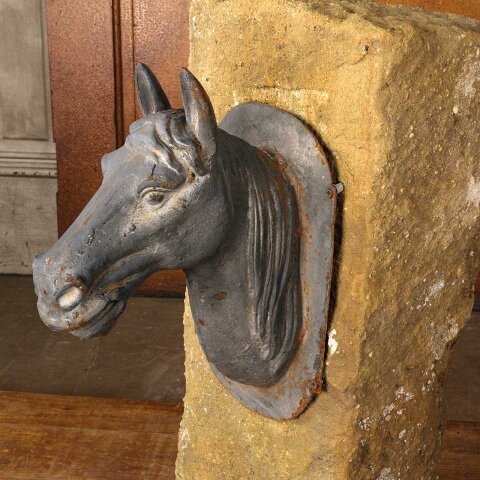 #55869 Cut Stone with Horse Head Garden Ornament image 3