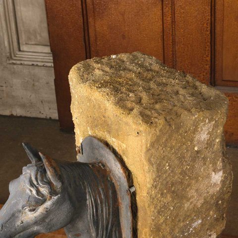#55869 Cut Stone with Horse Head Garden Ornament image 4