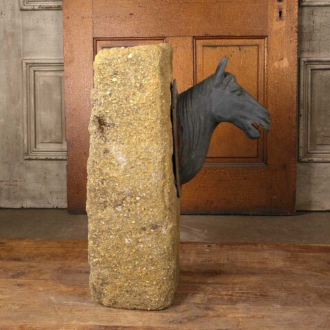 #55869 Cut Stone with Horse Head Garden Ornament image 5