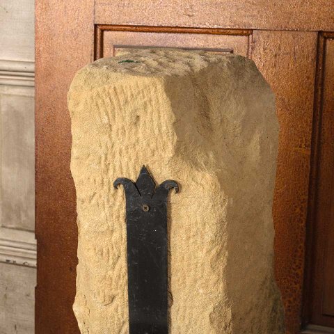 #55874 Cut Stone w/ Pot Holder Garden Ornament image 5