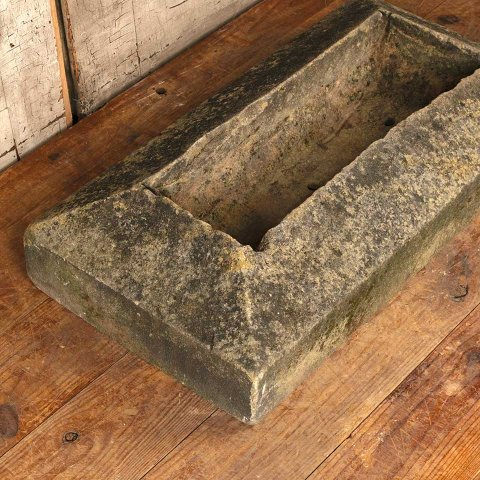 #55875 28x14 Cut Stone Garden Trough Planter image 6