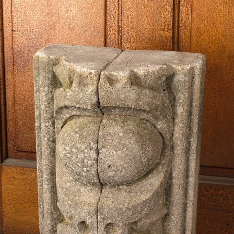 #55877 Carved Stone Egg & Dart Building Ornament image 3