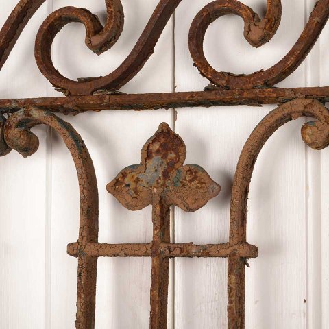 #55880 21x30 Antique Cast Iron Garden Fence Section image 2