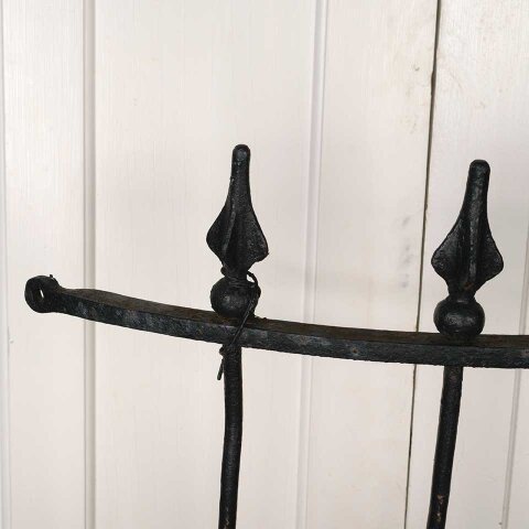 #55881 Salvaged Antique Curved Iron Fence Section image 5