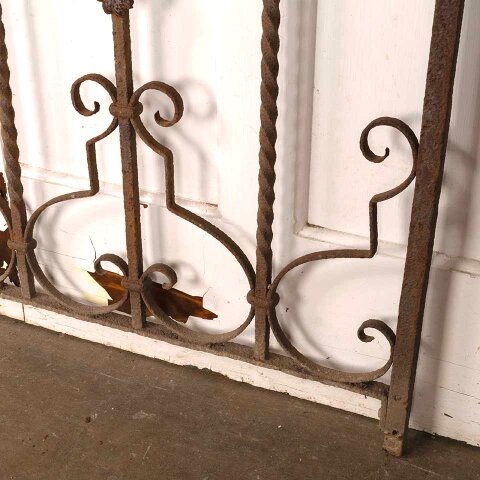 #55884 48x37 Antique Wrought Iron Garden Fence image 2
