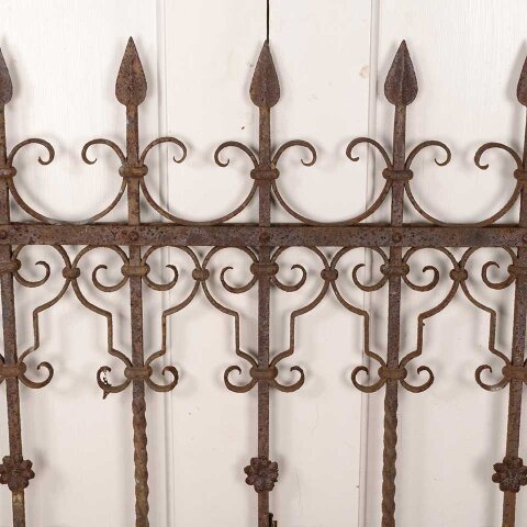 #55884 48x37 Antique Wrought Iron Garden Fence image 4