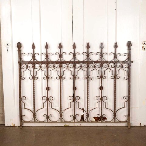 #55884 48x37 Antique Wrought Iron Garden Fence image 6