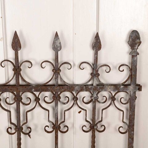 #55884 48x37 Antique Wrought Iron Garden Fence image 7