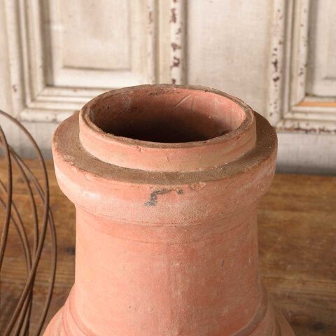#55891 Metal Whisk & Terra Cotta Garden Ornament image 8
