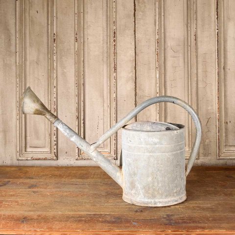 #55893 Antique Galvanized Metal Watering Can image 2