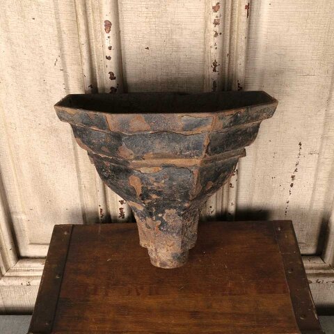 #55894 Antique Cast Iron Downspout Scupper Planter image 5