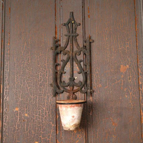 9x20 Cast Iron Widows Walk Wall Pot Holder