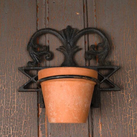 #55898 Repurposed Cast Iron Wall Planter Pot Holder image 2