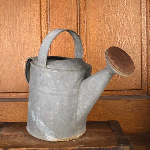 Antique Galvanized Metal Watering Can