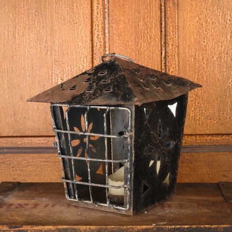 #55902 7x7x10 Metal Candle Holder Lantern image 2