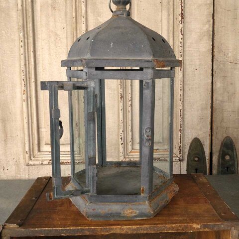 #55903 8x15 Metal & Glass Hexagonal Candle Lantern image 4
