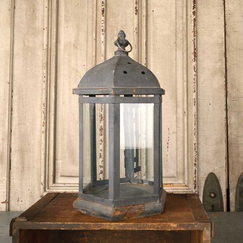 #55903 8x15 Metal & Glass Hexagonal Candle Lantern image 8