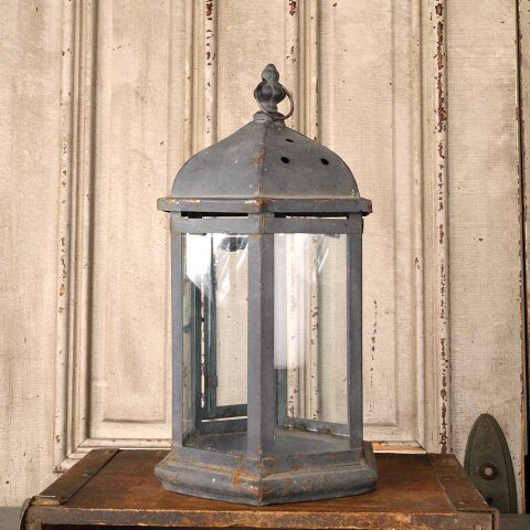 #55904 8x15 Metal & Glass Hexagonal Candle Lantern image 7