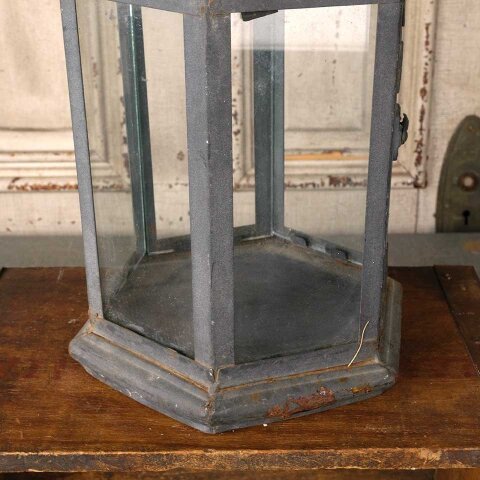 #55904 8x15 Metal & Glass Hexagonal Candle Lantern image 8