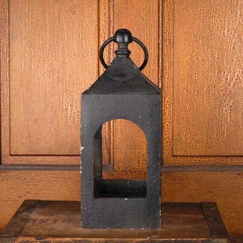 #55905 Vintage Cast Metal Lantern Candle Holder image 2