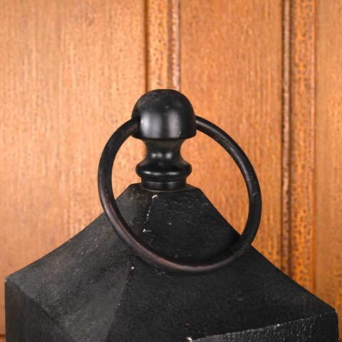 #55905 Vintage Cast Metal Lantern Candle Holder image 5