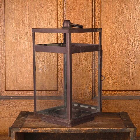 #55908 6x6x14 Modern Metal & Glass Candle Lantern image 4