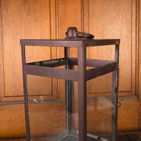 #55908 6x6x14 Modern Metal & Glass Candle Lantern image 5